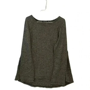 Women’s Hemp And Company Black Woven Long Sleeve Medium Swing Top